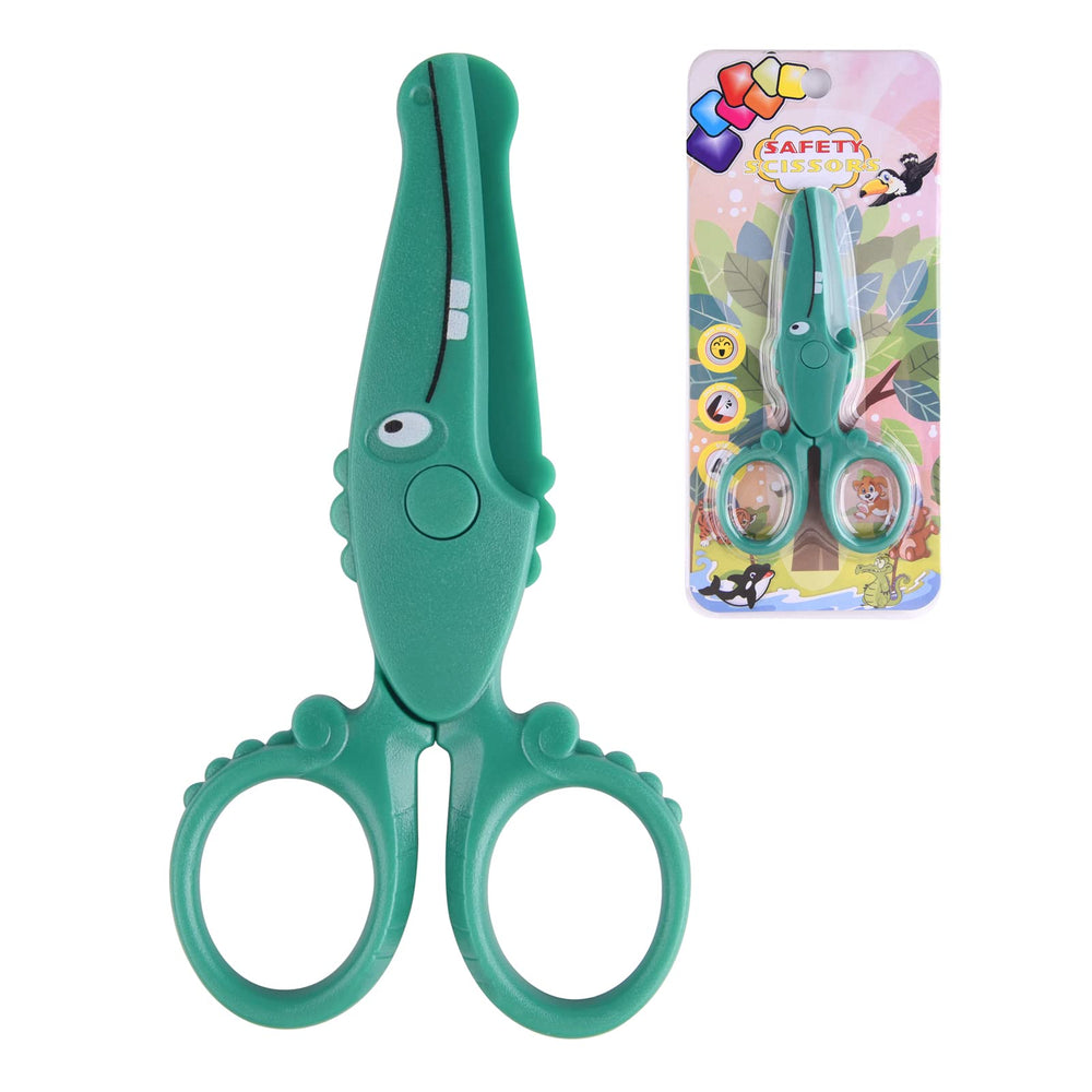 ASTARON crocodile toddler scissors with rounded tips for safe crafting sessions