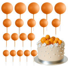 ASTARON orange ball cake topper set adds festive color to desserts.
