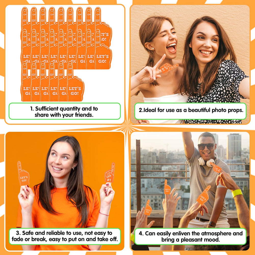 ASTER mini foam fingers decor for sports-themed birthdays.