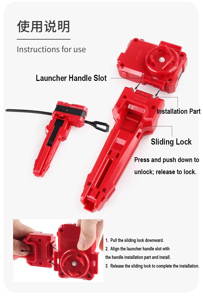 ASVEXKW Packaging with included tops, launchers and handles.