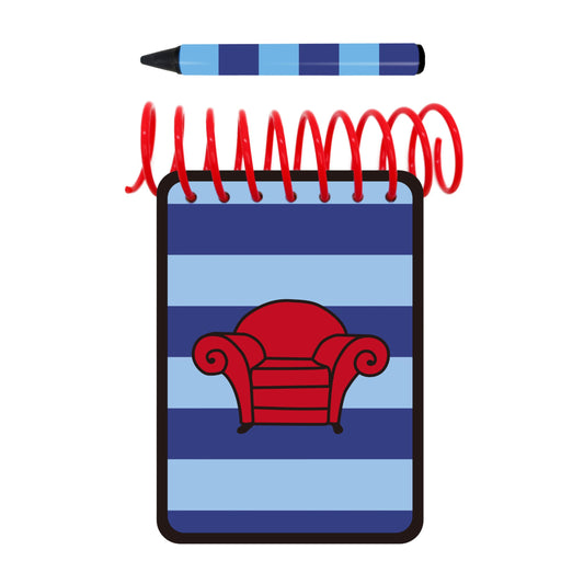 ASVP Shop Handy Dandy JOSH notebook cover closeup showing handcrafted detail for collectors