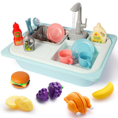 Asweets color-changing kitchen sink toy blue with engaging color learning during play.