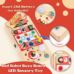 Asweets Busy Board – button panel with four buttons and main switch.