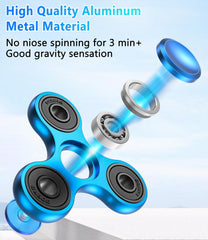 ATESSON fidget spinner side profile emphasizes compact, portable design for on-the-go focus.