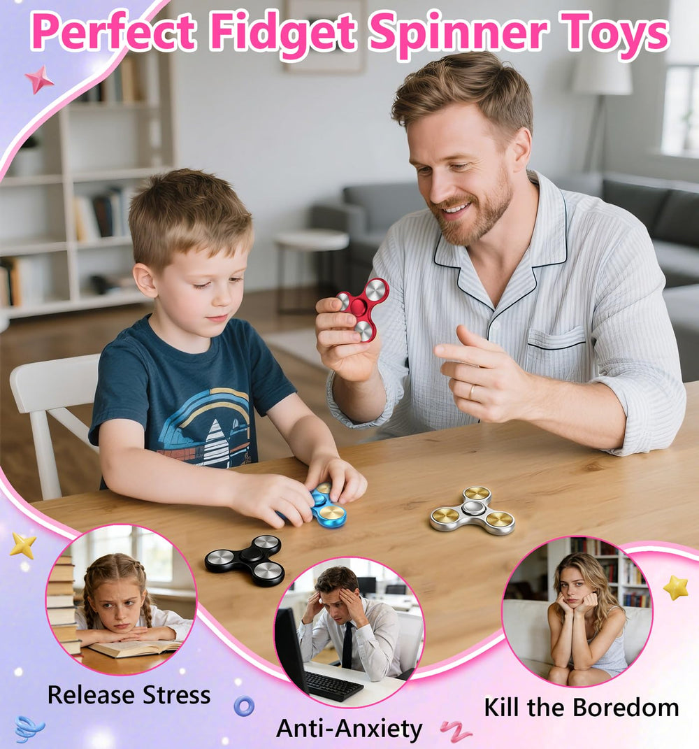 ATESSON fidget spinner in-hand spin action for quick focus