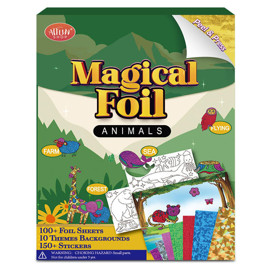 ATFUNSHOP Magical Foil Art cow canvas boosts fine motor skills through mess-free crafting.