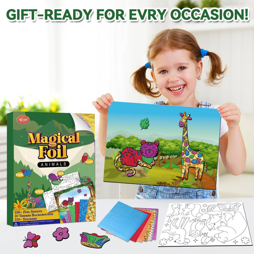ATFUNSHOP Magical Foil Art fox canvas sparks imaginative forest adventures.