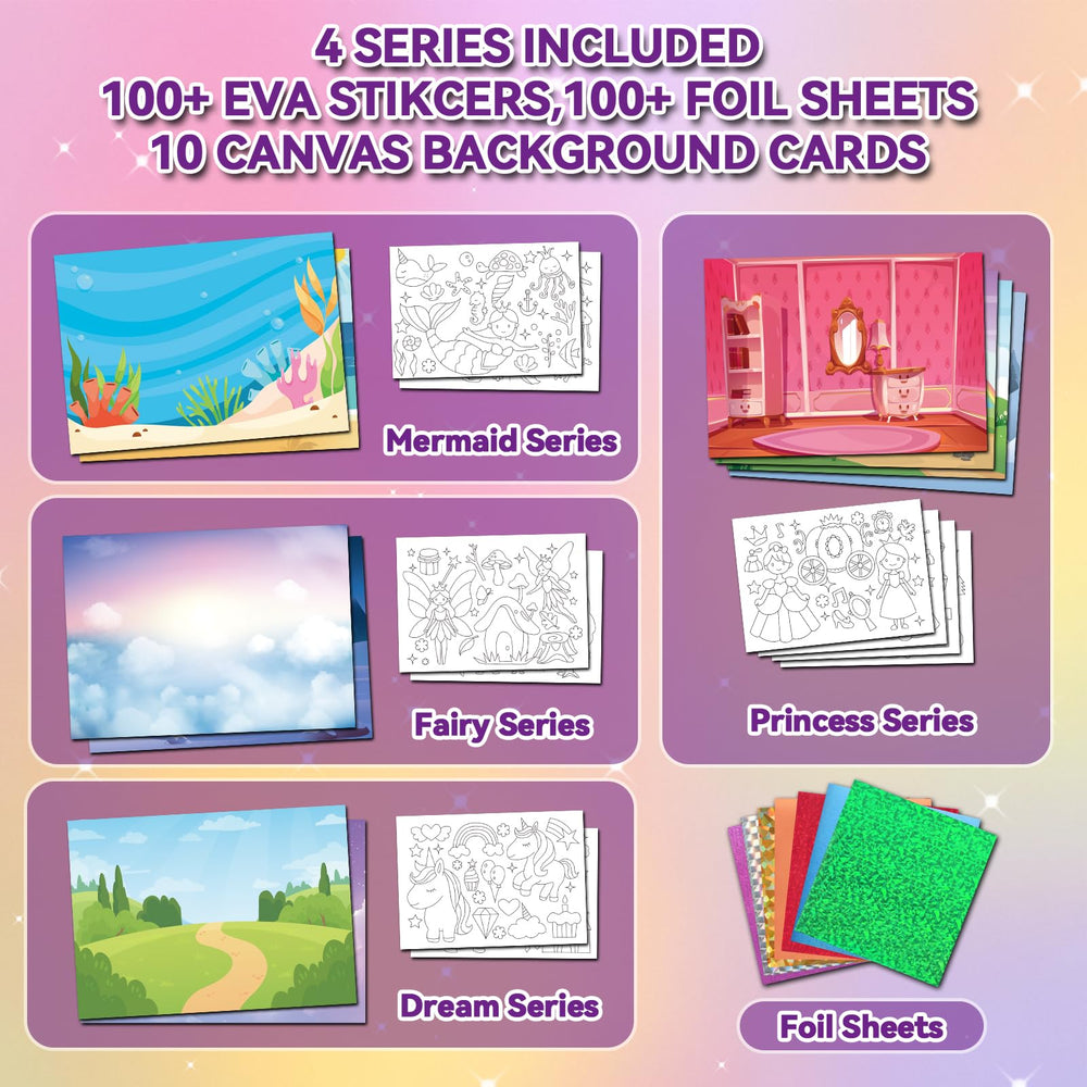 ATFUNSHOP Unicorn foil sheets deliver bold color highlights for playful designs