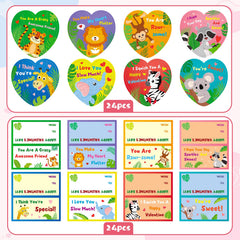 Atiloy heart puzzle cards for kids showing cute animals and titles to boost social sharing.