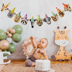Atiloy Safari monkey banner creates whimsy for tropical jungle themes
