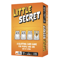 ATM Gaming Little Secret gameboard in play for family night bluffing fun