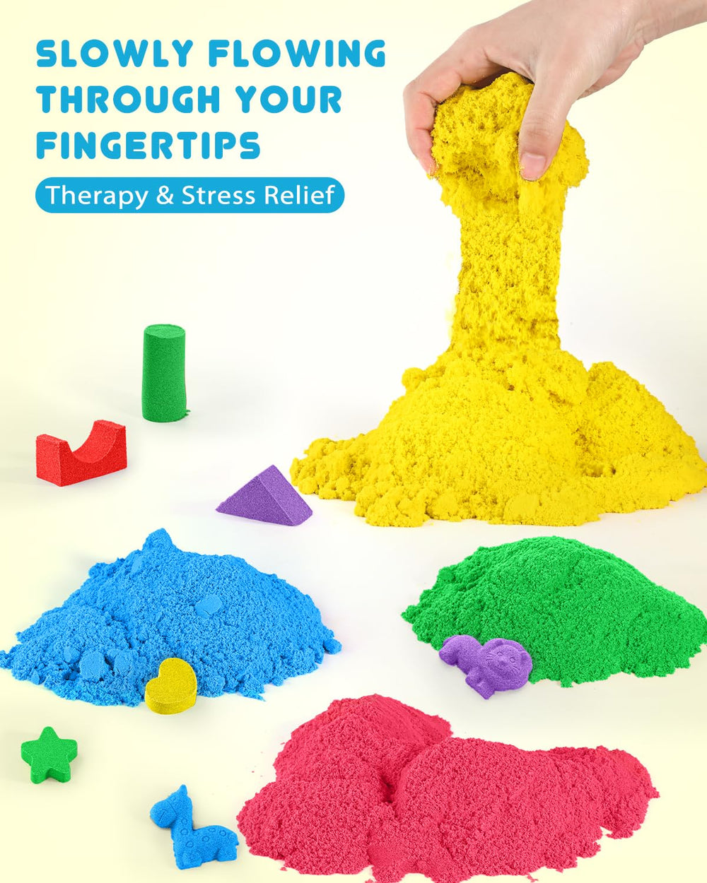 AtMini blue play sand color ideal for DIY sand art and easy cleanup