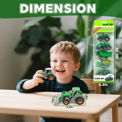 AtomDream Tech mini farm vehicles set supports imaginative farming play and storytelling