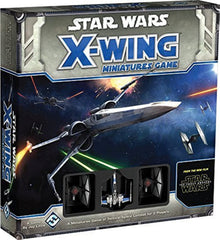Atomic Mass Games Star Wars X-Wing core set shows maneuvering Resistance X-wings for dynamic space battles.