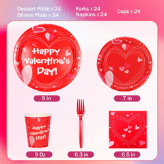 Atonofun valentines-dessert-plates arranged for dessert, perfect for sharing
