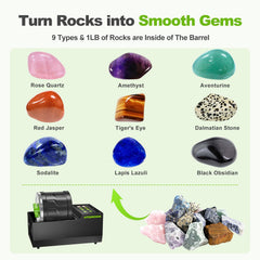 AtoRock A1 nine-day timer enables programmable runs and consistent polishing schedules.