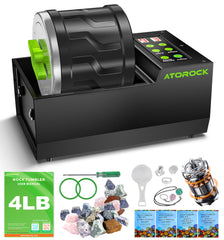 AtoRock A1 professional rock tumbler kit for serious polishing and display-ready results.