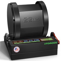 The AtoRock A3 22lb barrel shows its large polishing capacity for bigger batches.