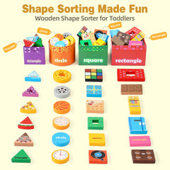 Atoylink Shape Sorter nesting storage keeps pieces organized after playtime