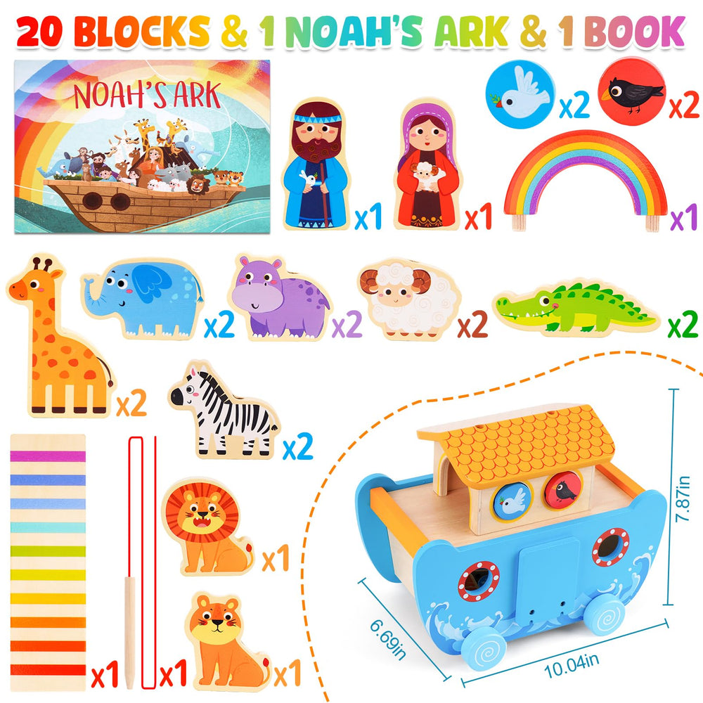ATOYUS crocodiles wooden figures for sequence and matching play.
