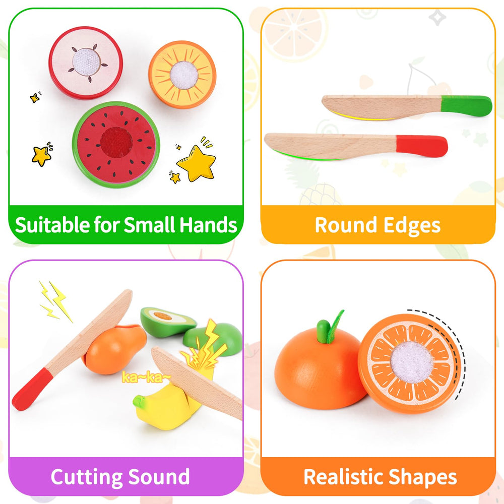 ATOYUS storage boxes organize fruit pieces for easy cleanup and classroom play.