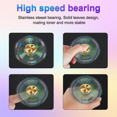 ATESSON fidget spinner close-up shows smooth-spin motion for daily stress relief.