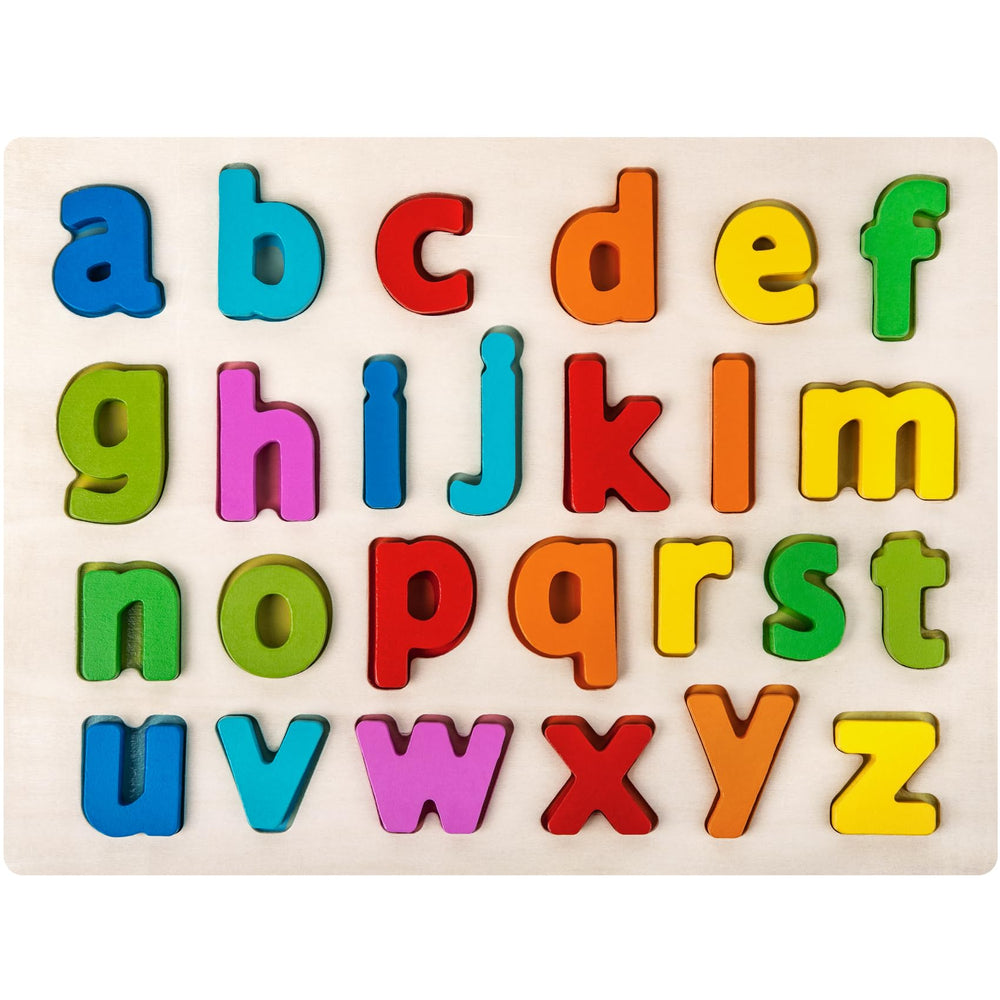 Attmu Alphabet Puzzle Board with lowercase letters for early recognition and hands-on learning