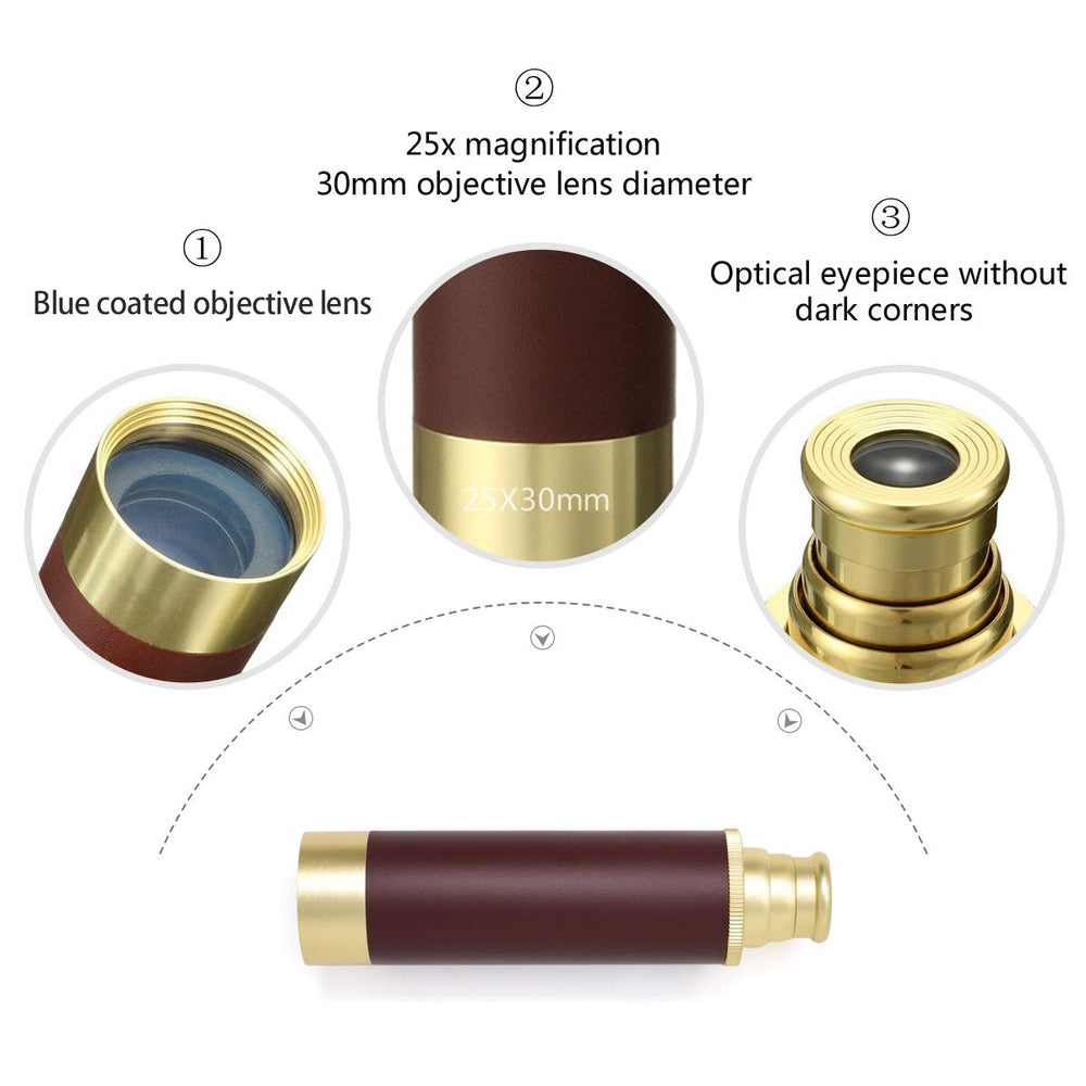 Aubric golden compass with glow for night time pretend navigation