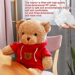 AUCOOMA teddy bear with detachable clothes for easy cleaning and styling
