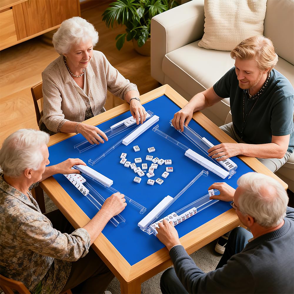 Aucuda American mahjongg racks designed to prevent tile slipping during play