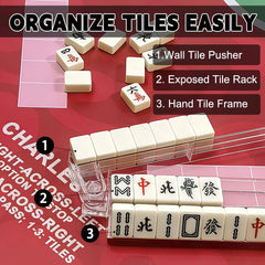 Aucuda compact-design mahjong racks neatly arranged for easy storage