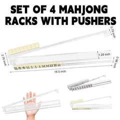 Aucuda one-piece acrylic mahjong racks showcasing durable construction on a table
