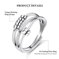 Aucuu anxiety ring with flower design adds subtle elegance for any occasion.