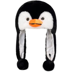 Audaisyly Penguin hat close-up highlights soft plush warmth for cozy wear.