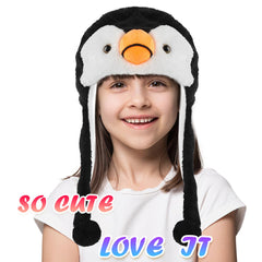 Audaisyly Penguin hat front view shows cute 3D design.