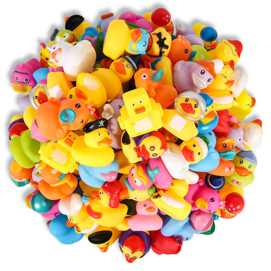 Audaisyly rubber ducks assortment with 10 characters for bath time and gifts.