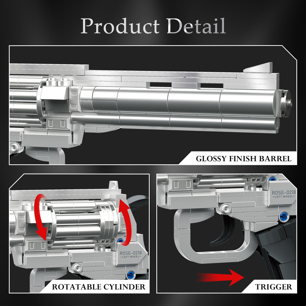 Audaxly Gothic Rose Revolver gears: industrial contrast for modern goth setups.