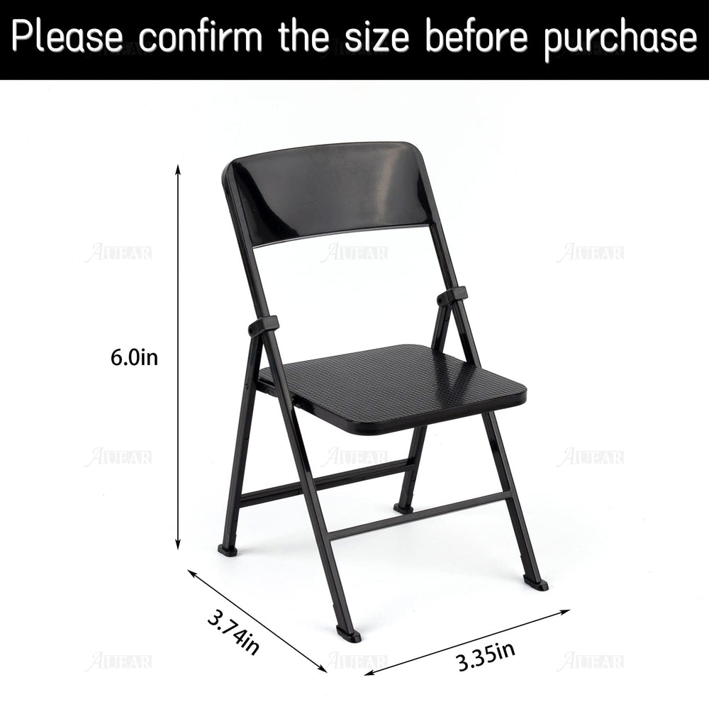 AUEAR black mini chair in open state showing the foldable mechanism