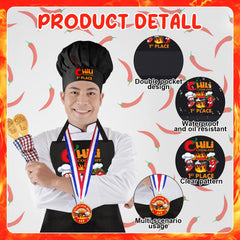 Augacage chili medal set, premium trophies to recognize cooking skill.