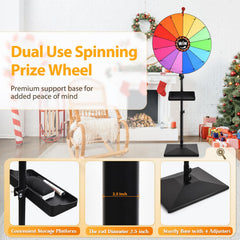 AugFir prize wheel rewritable surface allows quick event updates.