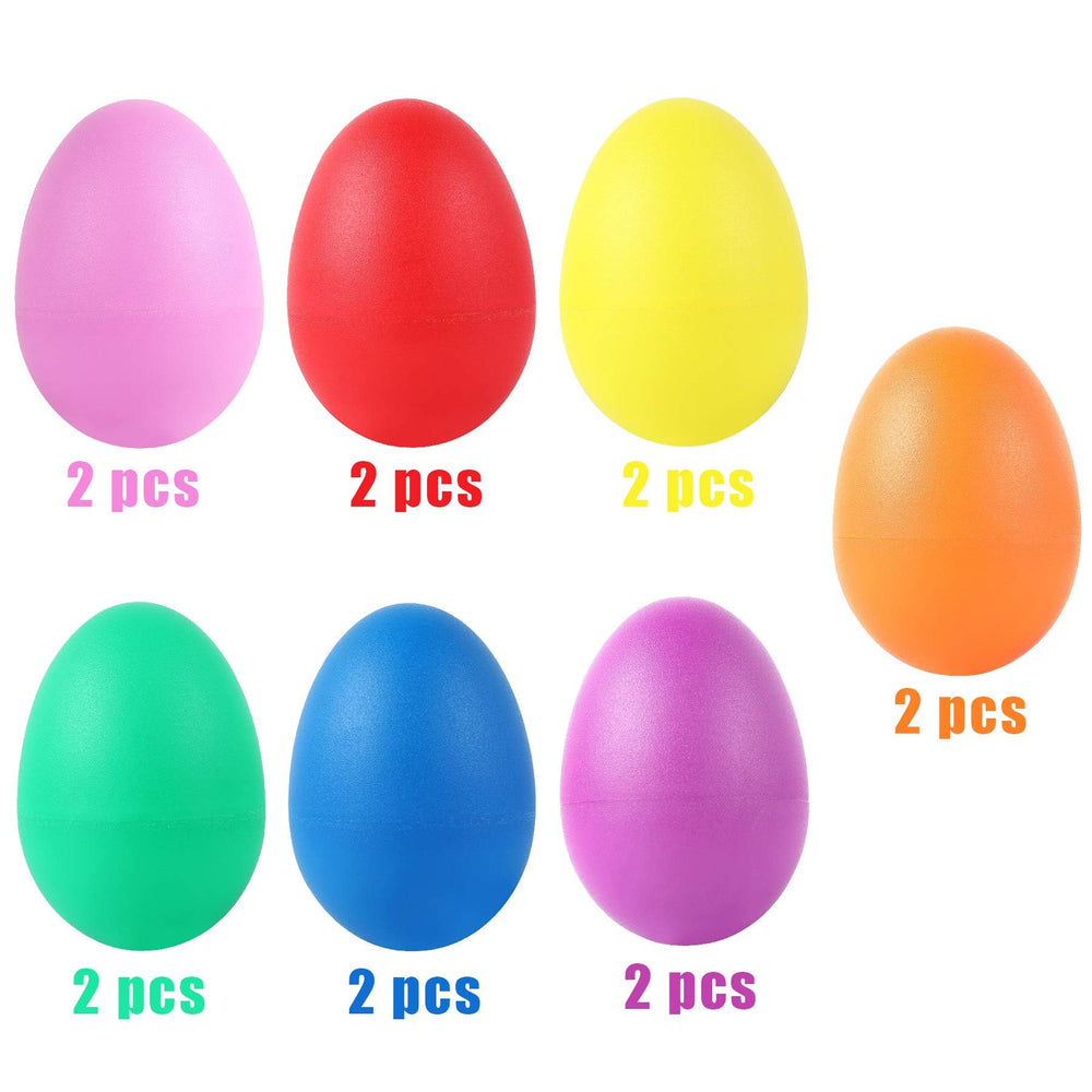 Augshy egg shakers orange eggs for bright sounds during music time.