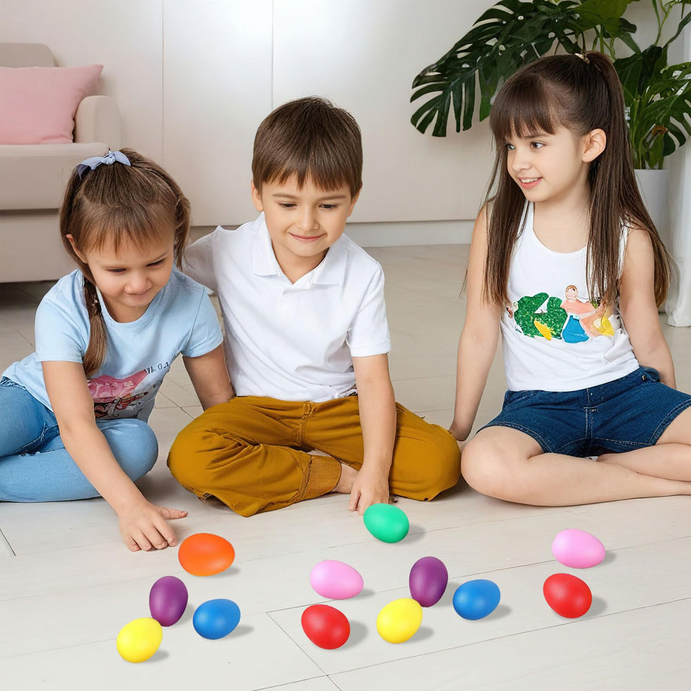 Augshy egg shakers yellow eggs for clear rhythms in early learning.