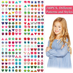 Augsun non-piercing sticker earrings deliver comfortable wear for kids.