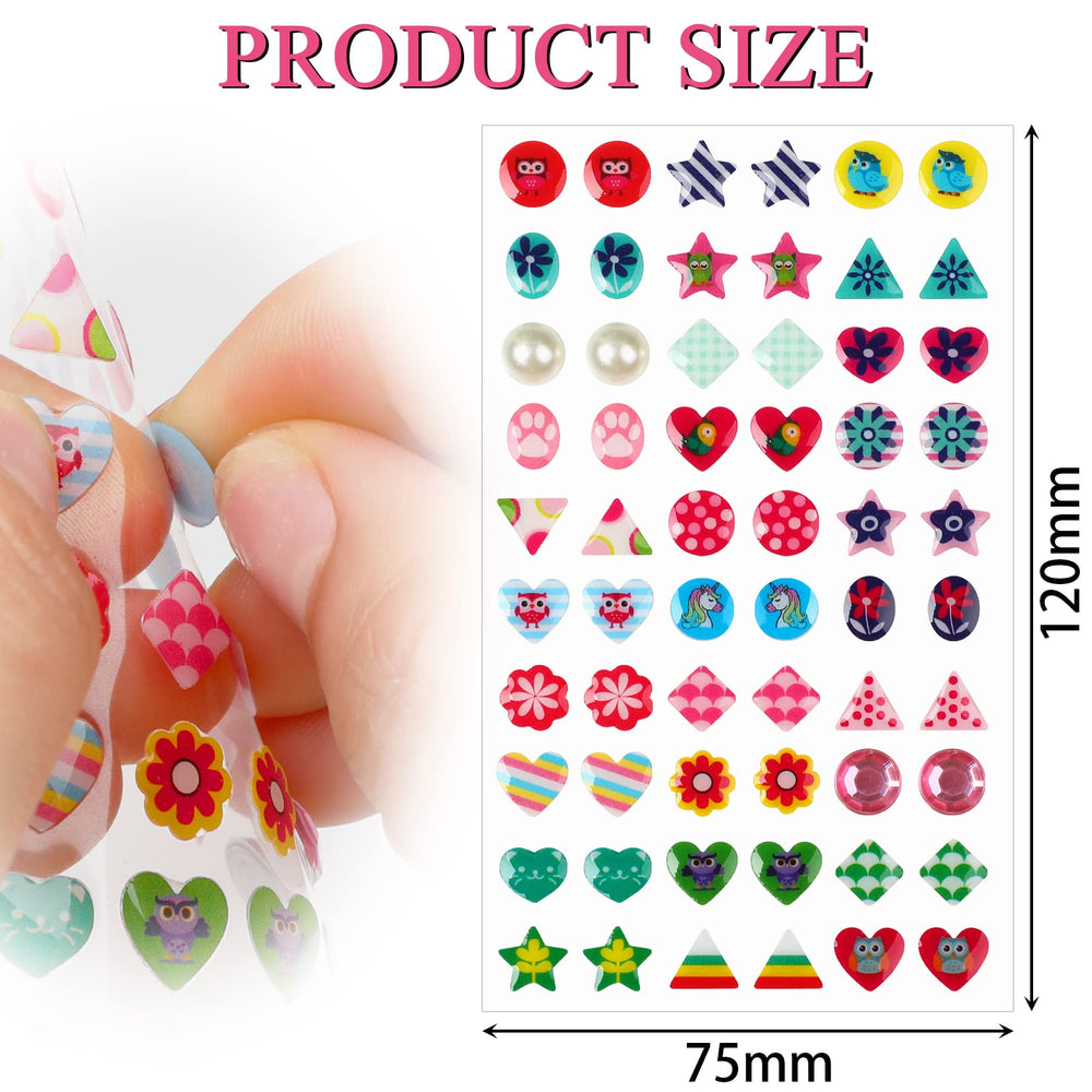 Augsun fashion sticker earrings with diverse colors for parties.