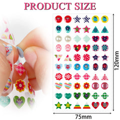 Augsun fashion sticker earrings with diverse colors for parties.