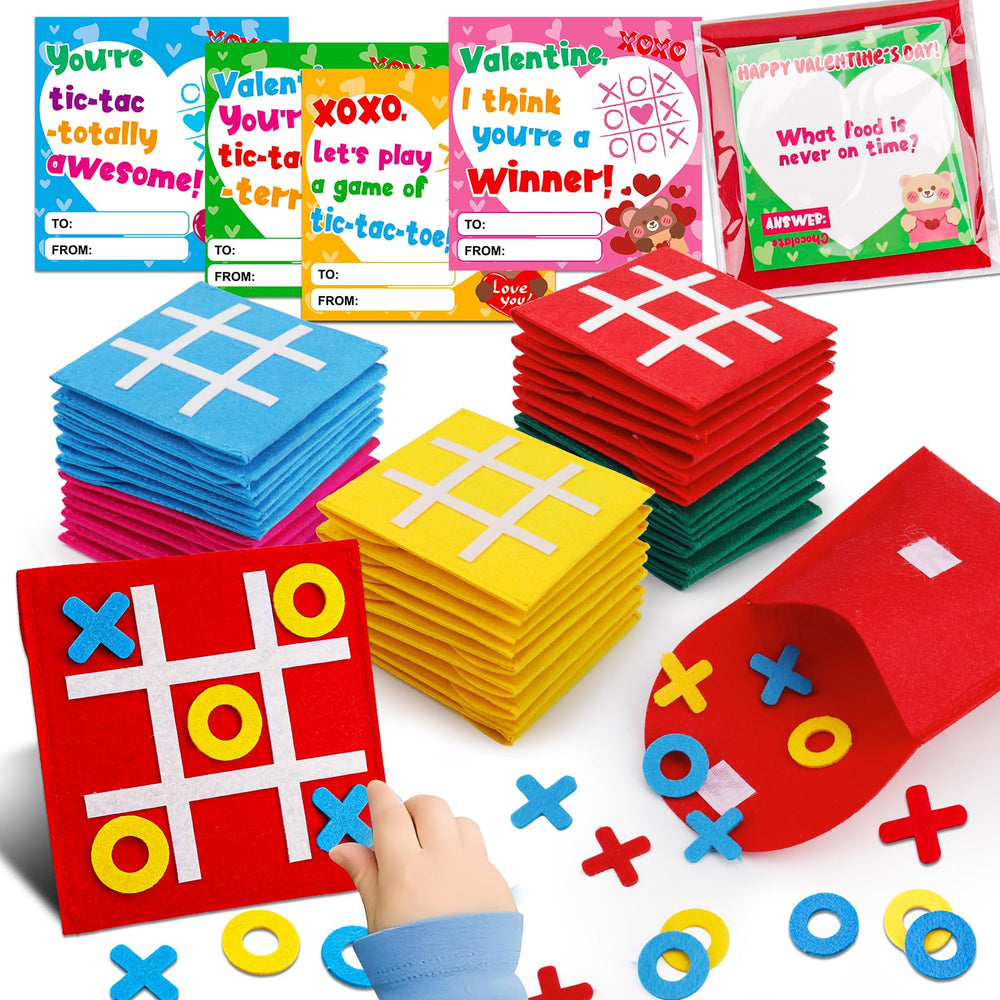 AugToy tic tac toe board for classroom Valentine fun and strategic play