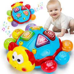 AugToy ladybug crawling toy invites baby to crawl and explore movement