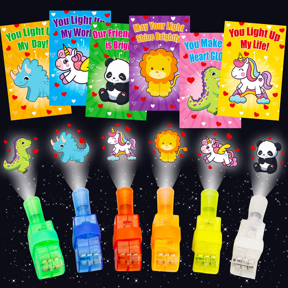 AugToy LED finger lights with the dinosaur pattern for classroom valentines.