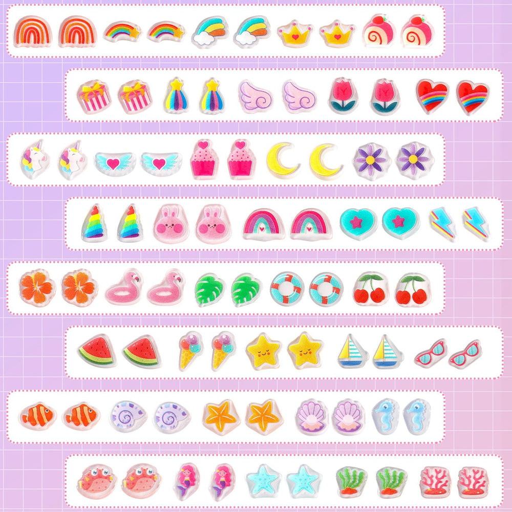 AUGSUN stick-on earrings are easy to apply on ears or nails