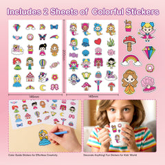 Auihiay color guide stickers β handy references for coloring choices